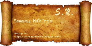 Semsey Márta névjegykártya